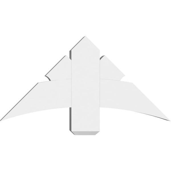 Davenport Architectural Grade PVC Gable Bracket, 36W X 18H X 4D X 6F, 12/12 Pitch